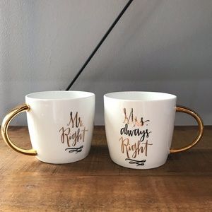 Pair of novelty coffee mugs